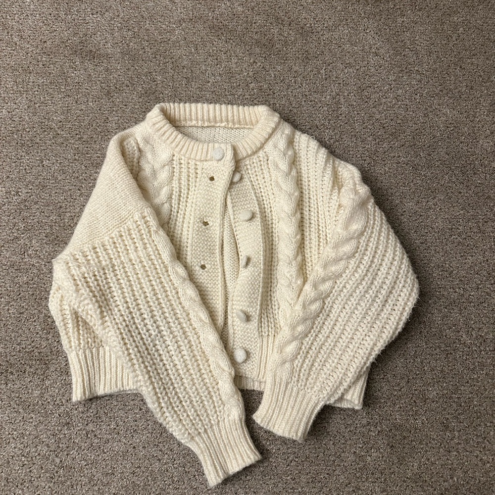 Cozy Cream Cable Knit Sweater